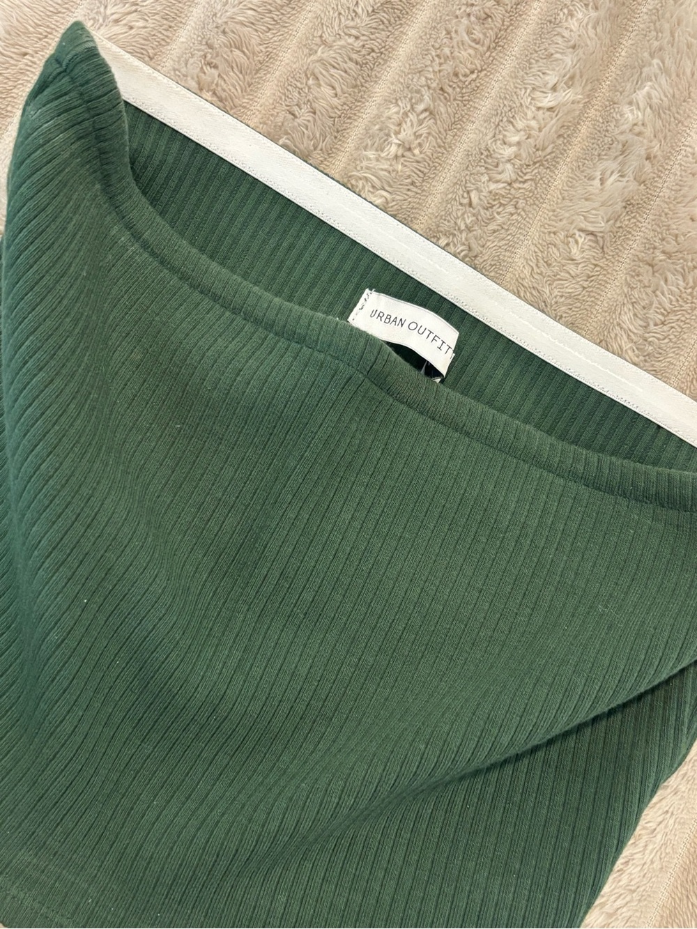 Urban Outfitters Ribbed Olive Green Scoop-Neck Top